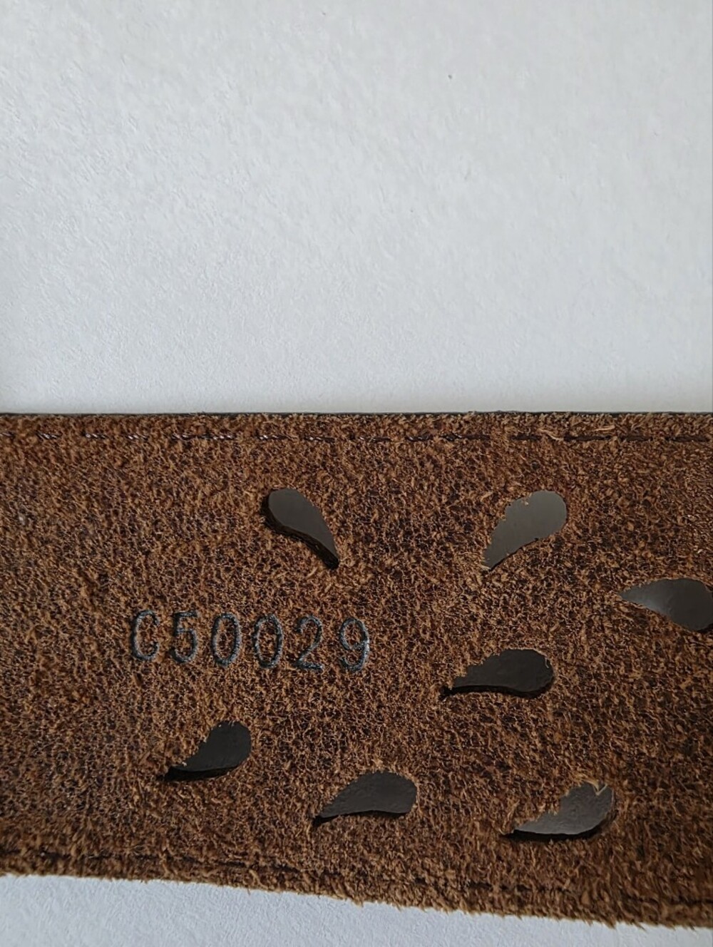 Tony Lama Tooled Leather Western Belt Removable Buckle Size 36 - Picture 5 of 8